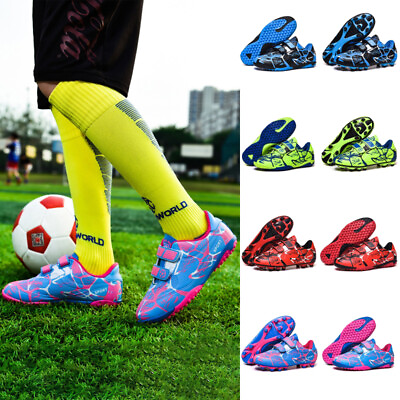#ad Girls Boys Soccer Cleats Comfort Football Shoes Kids Lightweight Firm Ground $23.69