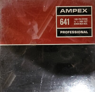 #ad NEW AMPEX Professional 7 inch REEL to REEL TAPE 641 : 1 4quot; x 1800 ft ** SEALED * $24.90