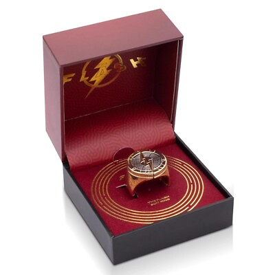 #ad The Flash Barry Allen Same Style Ring Open Adjustable Replica Metal Finger Ring $16.98