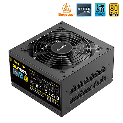 Segotep 750W Computer Gaming Power Supply ATX3.0 Series 80 Plus Gold PCIE5.0 PSU $99.99