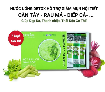 #ad 1x Bot Rau Cu Dalahouse Detox Green Juice Powder Detox Body 21 Sachets x 3g $31.03