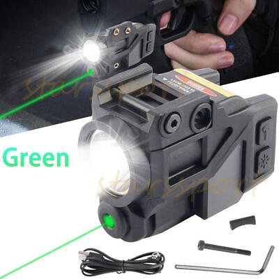 #ad Green Laser Sight Flashlight Combo Rechargeable For Glock 17 19 Taurus G2C G3C $24.99