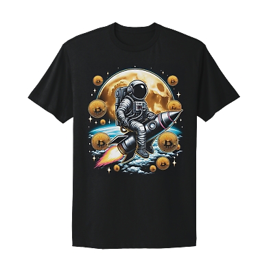 #ad Bitcoin BTC Astronaut To The Moon Crypto HODL Dogecoine ETH XRP T Shirt $19.99