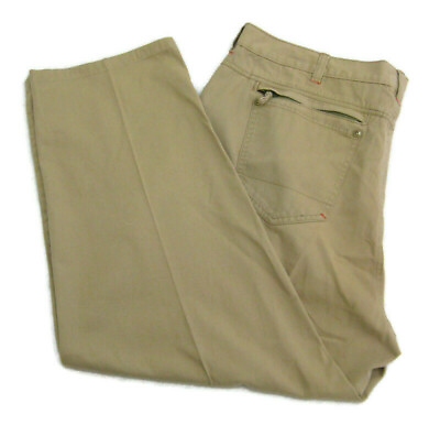 #ad HABAND TRAVELERS Men#x27;s Size 42x28 Khaki Beige Travel Jeans Pants 7 Pockets $12.95