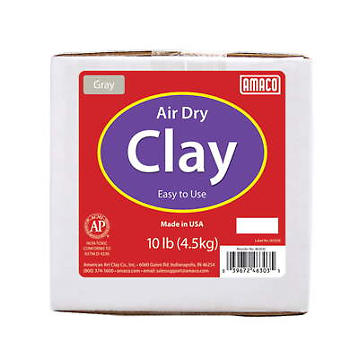 #ad Amaco Air Dry Modeling Clay 10 lb Gray 181.76 oz Sealed or Fired for Waterproof $22.58