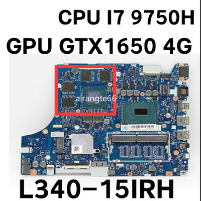#ad For Lenovo L340 15IRH NM C361 Gaming motherboard w CPU I7 9750H GPU GTX1650 4G $220.34