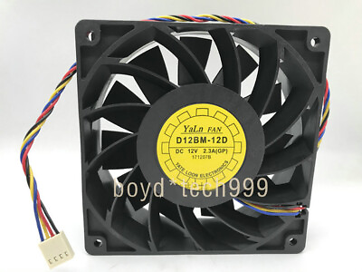 #ad Original NEW D12BM 12D YL DC12V 2.3A S7 T9 cooling fan 12038 12CM $20.68