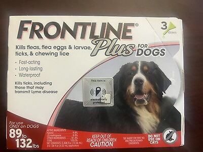 #ad Frontline Plus Tick Flea Treatement for Extra Large Dogs 89 132lbs 3 doses $19.89