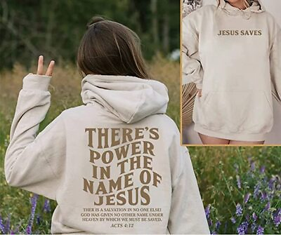 There#x27;s Power In The Name of Jesus Hoodie Christian Hoodies $39.05