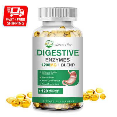 #ad Digestive Enzymes Prebiotic amp; Probiotics Gas Constipation amp; Bloating Relief 120 $13.49