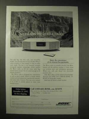#ad 1997 Bose Wave Radio Ad Sound This Big? $19.99