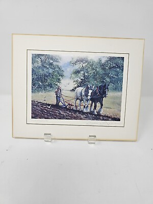 #ad Joe Crowfoot Signed and Hand Mounted Print quot;PLOUGHMANquot; 5x7 $44.99