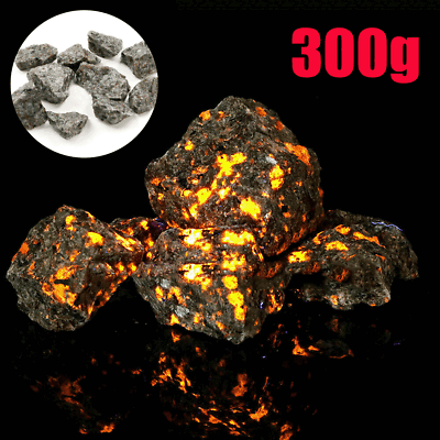 #ad Rare 300g Natural Raw Rough Yooperlite Flame Fire Stone Mineral Crystal Rocks $16.69