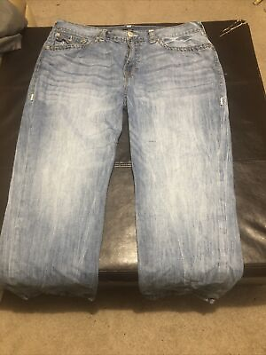 #ad True Religion Jeans Mens 42x34 Blue Bobby freshly washed $150.00