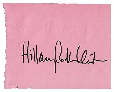 #ad quot;VINTAGEquot; Hillary Clinton Penelope Ann Miller Signed Album Page COA $249.99