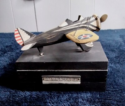 #ad P 26 ThunderBird Peashooter P26 Airplane Handmade Wooden Keepsake Box 7quot;×5quot; $26.25
