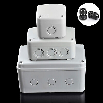 #ad Waterproof Electrical Junction Box Enclosure ABS Plastic Large Small Cable Case $9.89