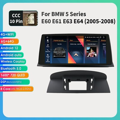 #ad For BMW 5 Series 525i 530i 545i Radio 10.33quot; Android 664GB Car Stereo GPS Auto $299.99