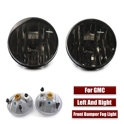 #ad Black Pair Car Front Bumper Fog Light Grille Cover For GMC Sierra 1500 2500 3500 $82.50