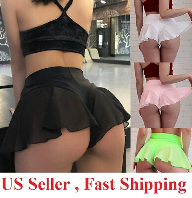 #ad Women Sexy High Waist A line Skater Mini Skirt Pleated Short School Skirts Dress $8.95