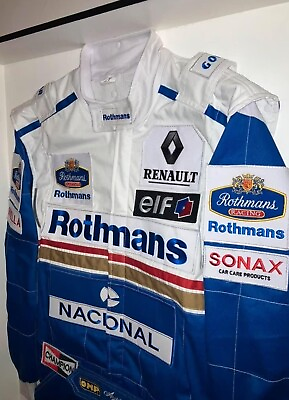 #ad Ayrton Senna Rothmans 1994 Embroidery patches race suit all size available $150.00