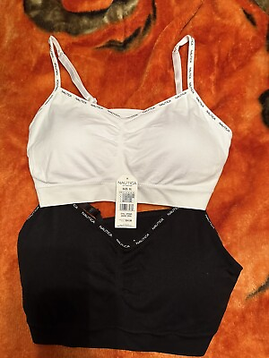 #ad Two XL Nautica Bras Wire Free Padded Adjustable New $24.50