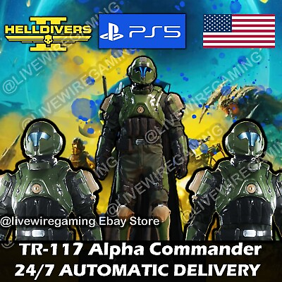#ad 🔥HELLDIVERS 2 TR 117 Alpha Commander Twitch Drops AUTO DELIVERY PS5 USA $3.99