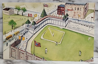 #ad Vintage Postcard. Baker Bowl. Philadelphia PA. Great American Ball Parks.... $5.00