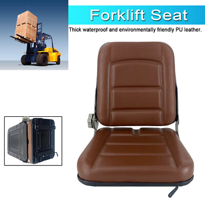 #ad Universal Forklift Seat For Dumper Tractor Mower Digger w Backrest Slide Track $76.30