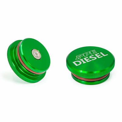 #ad PPE Diesel 273001000 Anodized Green Billet Aluminum Fuel Cap Magnetic $21.94