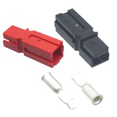 1Pair DC Power Forklift Battery product 75A 2 pole Connector shell 8AWG pin $2.69