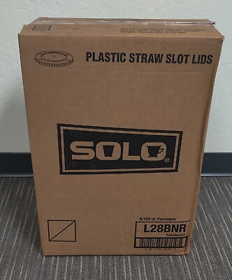 #ad Solo L28BNR 28 32 oz. Translucent Plastic Cup Lids with Straw Slot 960 Case $34.95