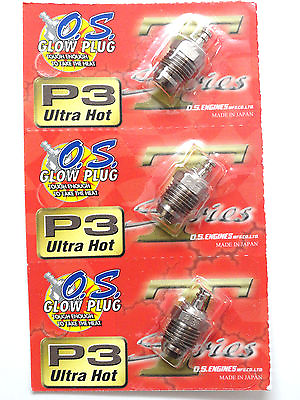#ad OS P3 Turbo Ultra Hot Off Road Nitro Glow Plug 3 Pack 71641300 $29.99