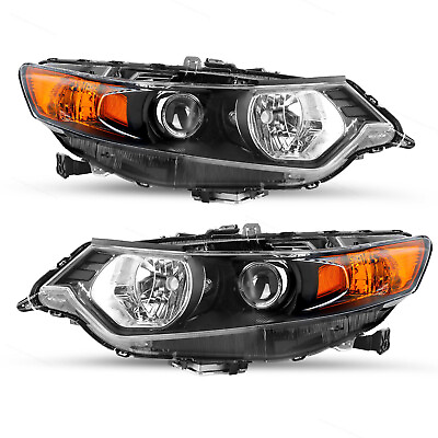 #ad HID Type Chrome 2009 2014 Acura TSX LED DRL Projector Headlights Headlamps Set $159.75