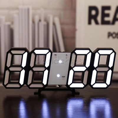 #ad Fashion 3D LED Digital Clock Multifunctional Electronic Clock Home Decoration $8.27