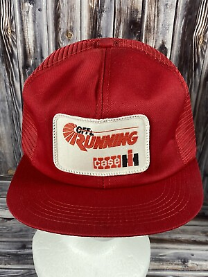 #ad Vintage K Brand Case IH quot;OFF amp; RUNNINGquot; Red Patch Snapback Trucker Hat USA $23.74