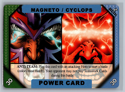 #ad Marvel ReCharge CCG Magneto Cyclops #143 250 Power Card USED $4.39