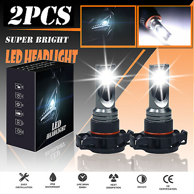 #ad LED PSX24W 2504 30W 6000K Stock Two Bulbs Fog Light Replacement Plug N Play $27.99