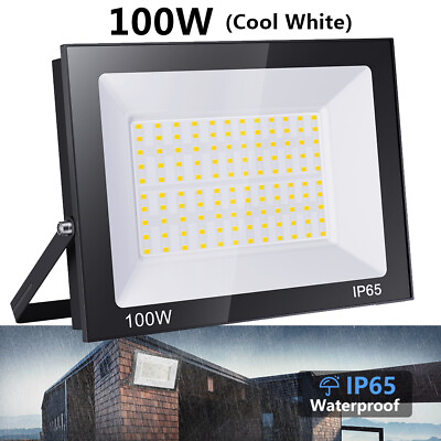 #ad 100W LED Flood Light Outdoor Security Spotlight Yard Garden Lamp Cool White 110V $16.99