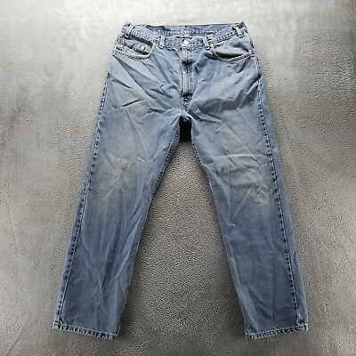 #ad VTG Levis Jeans Mens 34x30* Blue 505 Straight Made in USA Light Wash Y2K Denim $35.99