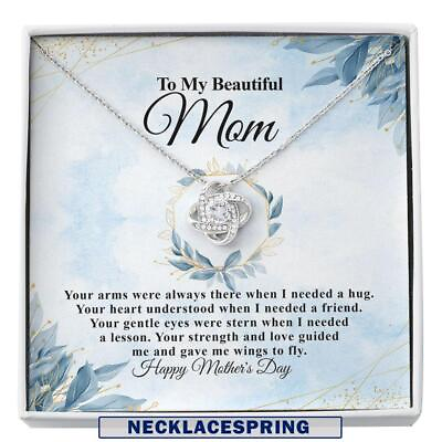 #ad Mom Necklace To My Beatiful Mom Necklace Mother#x27;s Day Butterfly Gift $29.42