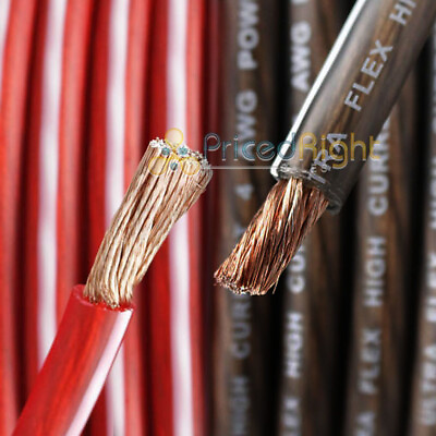40 FT 4 Gauge Power Cable 20 Ft Red 20 Ft Black Ground Ultra Flex CCA Wire PW4GA $36.95