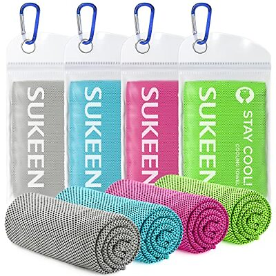 #ad 4 Pack Cooling Towel 40quot;x12quot;ice Towelsoft Breathable Chilly Towelmicrofiber T $24.24