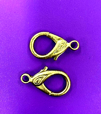#ad 12X Round Lobster Claw Clasp ring Size: 32 mm Antique Bronze color AU $2.50