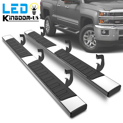 #ad for 2007 2018 Silverado Double Extended Cab 6quot; Running Boards Side Step Bars S S $118.00