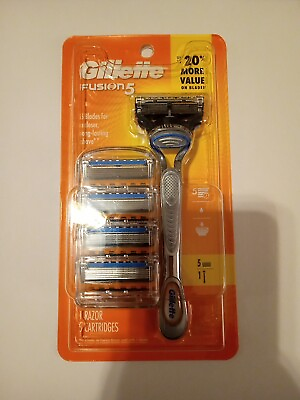#ad Gillette Fusion 5 Razor Blade Cartridge Handle Value Pack $14.75