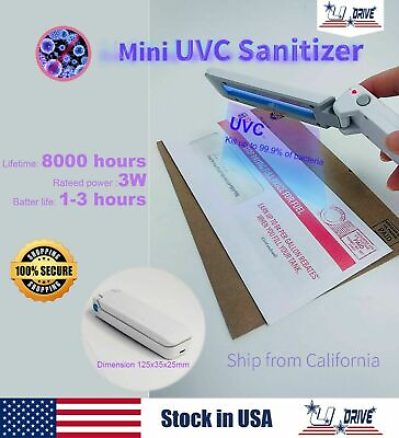 #ad 2PC 3W Handheld UV Tube Folding Light Bulbs Portable Flashlight Mini Ultraviolet $9.99
