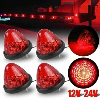 #ad 4 12X Round LED Side Marker Beehive Cone Lights for Peterbilt Truck Trailer $16.80