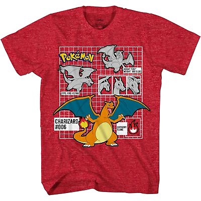#ad Pokemon Big Boys Charizard Short Sleeve T Shirt Pokemon Gotta Cath #x27;EM All... $19.99