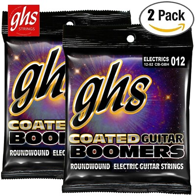 #ad 2 PACK GHS CB GBH Coated Boomers Heavy Electric Guitar Strings 12 52 $29.99